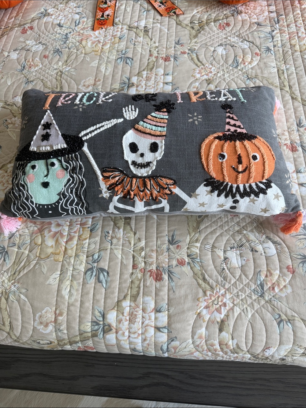 Hobby Lobby Stitched Halloween Throw Pillow